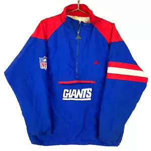 Giacca Vintage New York Giants Apex-One Taglia XL Blu Mezza Zip Nfl Light Puffer - Foto 1 di 5