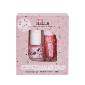 Miss Nella Lips & Tips Duo Kids Set - Bio Lipgloss & Peel Off Nagellack - Bild 1 von 14