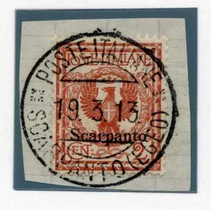 EGEO SCARPANTO 1912 - Serie ordinaria 2 c. - Aquila, tipo floreale - Picture 1 of 1