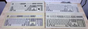 Vintage Lot Computer Terminal Keyboards x4 IBM KB-8923 KeyTronic Wang 310 Repair - Picture 1 of 11
