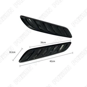 Decorative Air Flow  Intake Hood Scoop Vent Bonnet Cover Universal Glossy Black - Bild 1 von 11