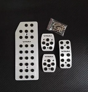 ALUMINUM PEDAL COVERS FOR SUZUKI VITARA WITH LOGO MANUAL CHANGE - Picture 1 of 2