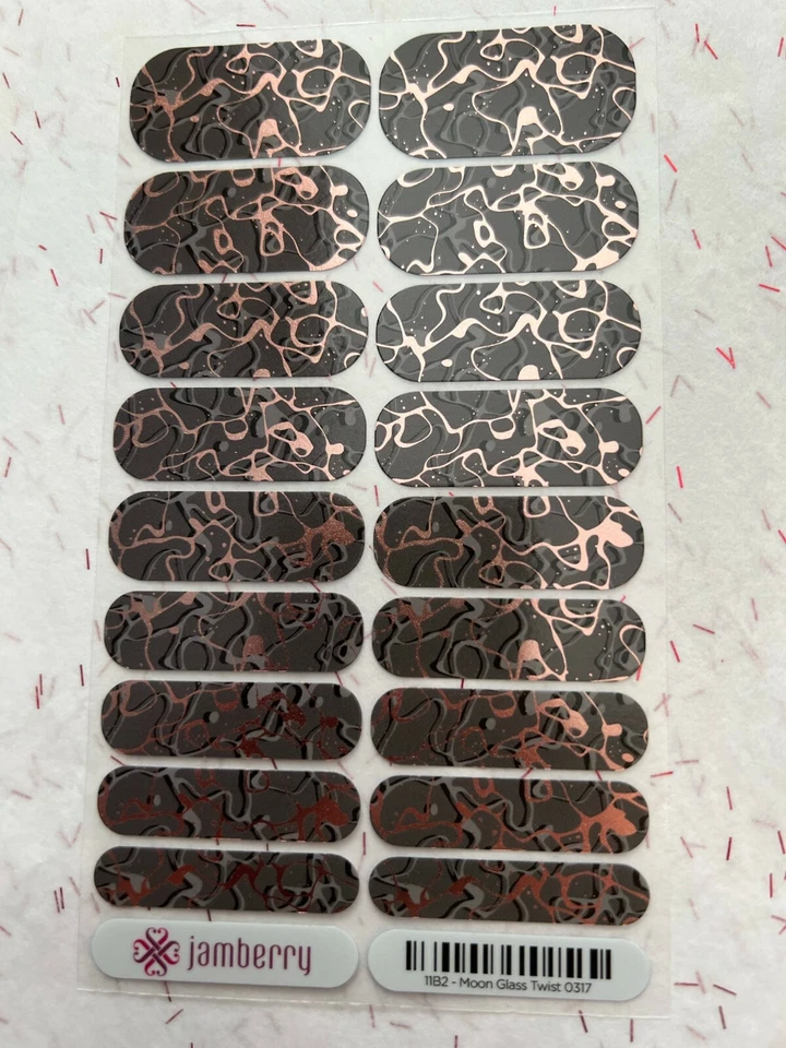 ПОЛНЫЙ ЛИСТ Новые Обертки для Ногтей Jamberry МЕТАЛЛИК Цветочный Твердый Праздничный Голографический Гламур - Изображение 1 из 1