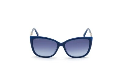 Gafas de sol Swarovski SK291 91W azul brillante ojo de gato marco de plástico 57-15-140 SK0291 Foto 1 de 3