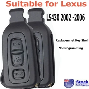 2X Replacement Remote Car Key Shell Case Fob To Suit Lexus LS430 2002- 2006 3B - Picture 1 of 6