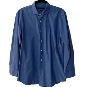 Marc New York Men’s Long Sleeve Button Down Dress Shirt Blue White Sz 15-15 1/2 - Picture 1 of 8