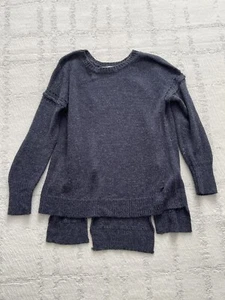 WILDFOX blau Oversize Relaxed Distressed Pullover Damen Small/Medium - Bild 1 von 6