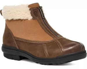 *NEU* DAMEN UGG HAPSBURG SCHNEESTIEFEL ~ REISSVERSCHLUSS VORNE ~ KASTANIENBRAUNES LEDER ~ 8,5 - Bild 1 von 3