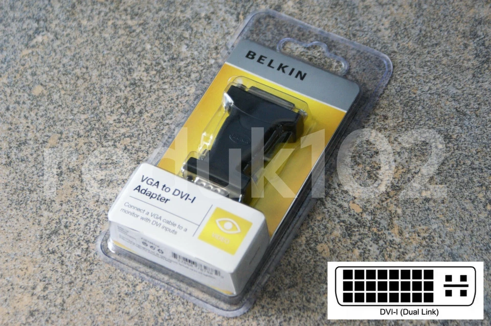 Belkin Pro Series Digital Video Interface Adapter DVI-I Female to VGA DB15 Male - Image 1 of 1