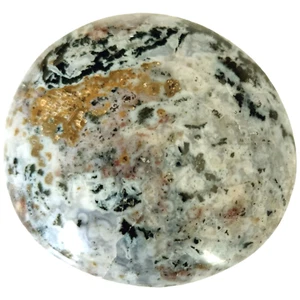 Madagascar Ocean Jasper 2.2 x 2.1" / 4.2oz Palm Stone Display Specimen - Picture 1 of 6