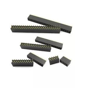 Pin Header Socket Female 2.54mm Connector Strip 2x2-2x40P Breadboard Double Row - Picture 1 of 25