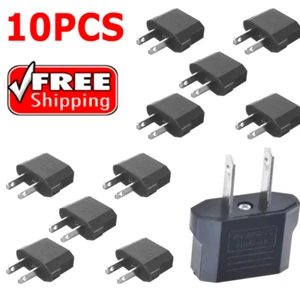 10-PACK EU to US Outlet Plug Adapter Electrical Travel Power Tool Converter NEW - Picture 1 of 11