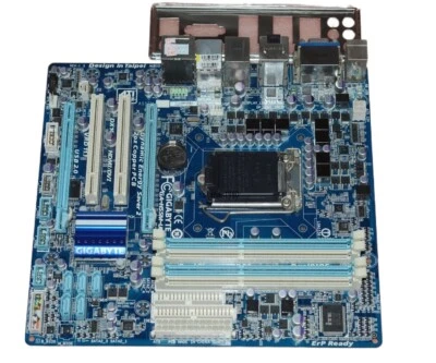 GA-H55M-UD2H H55 LGA1156 Mainboard 2x PCIE x16 + IO Backplate Tested - Image 1 of 4