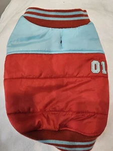 Martha Stewart wasserdichter gefütterter Hundemantel Größe S rot und türkis neu ohne Etikett - Bild 1 von 5