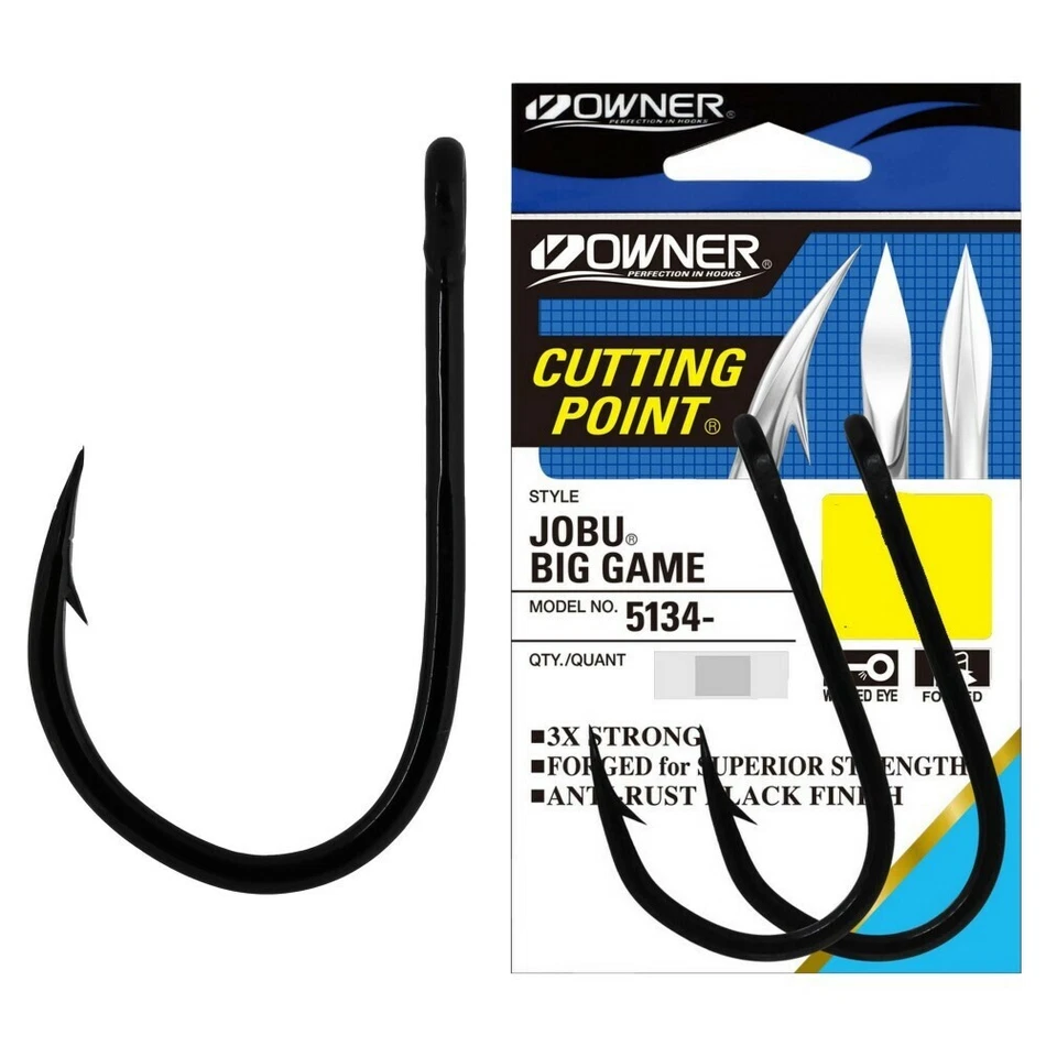 1 Packet of Owner 5134 Jobu Big Game Fishing Hooks - image 1 of 1