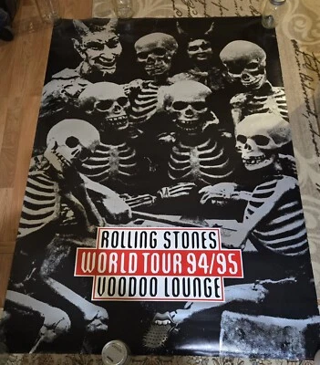 Póster de salón vudú de los Rolling Stones 1994 1995 de colección Devil Skeletons Foto 1 de 4