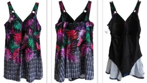 NEU Übergröße tolles Damen Badekleid mit integriertem Badeanzug Gr. 58, 60 Cup B - Bild 1 von 4