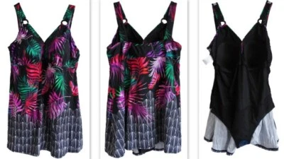 NEU Übergröße tolles Damen Badekleid mit integriertem Badeanzug Gr. 58 Cup B - Bild 1 von 4