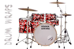 Drum Wrap Percussion Shell Cover Bass Kick Snare Tom Lines Abstrakte Kunst V3 - 4 - Bild 1 von 44