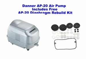 Pondmaster AP-20 Air Pump Aerates Ponds up to 2500 Gal + Free Diaphragm rebuild - Picture 1 of 1