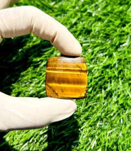 Cabujón ojo de tigre natural AAA para joyería tamaño 32x31x6 mm peso 57,6 quilates; T10 - Imagen 1 de 3