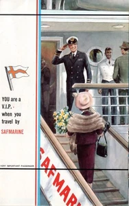 1961 Safmarine Combo Liner Brochure w/ Color Interior Pics + Deck Plans - Picture 1 of 3