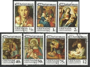 Grenada Grenadines - 1975 7v. CTO NH Christmas • Religion • Paintings • Art - Picture 1 of 3