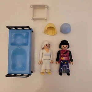 Playmobil Toy Lot Witch Figure Hospital Bed Table Bonnets - Picture 1 of 4