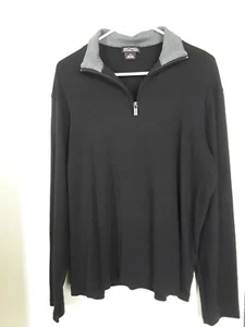 Camicia uomo Michael Kors pull over taglia M nera 1/2 zip manica lunga - Foto 1 di 3