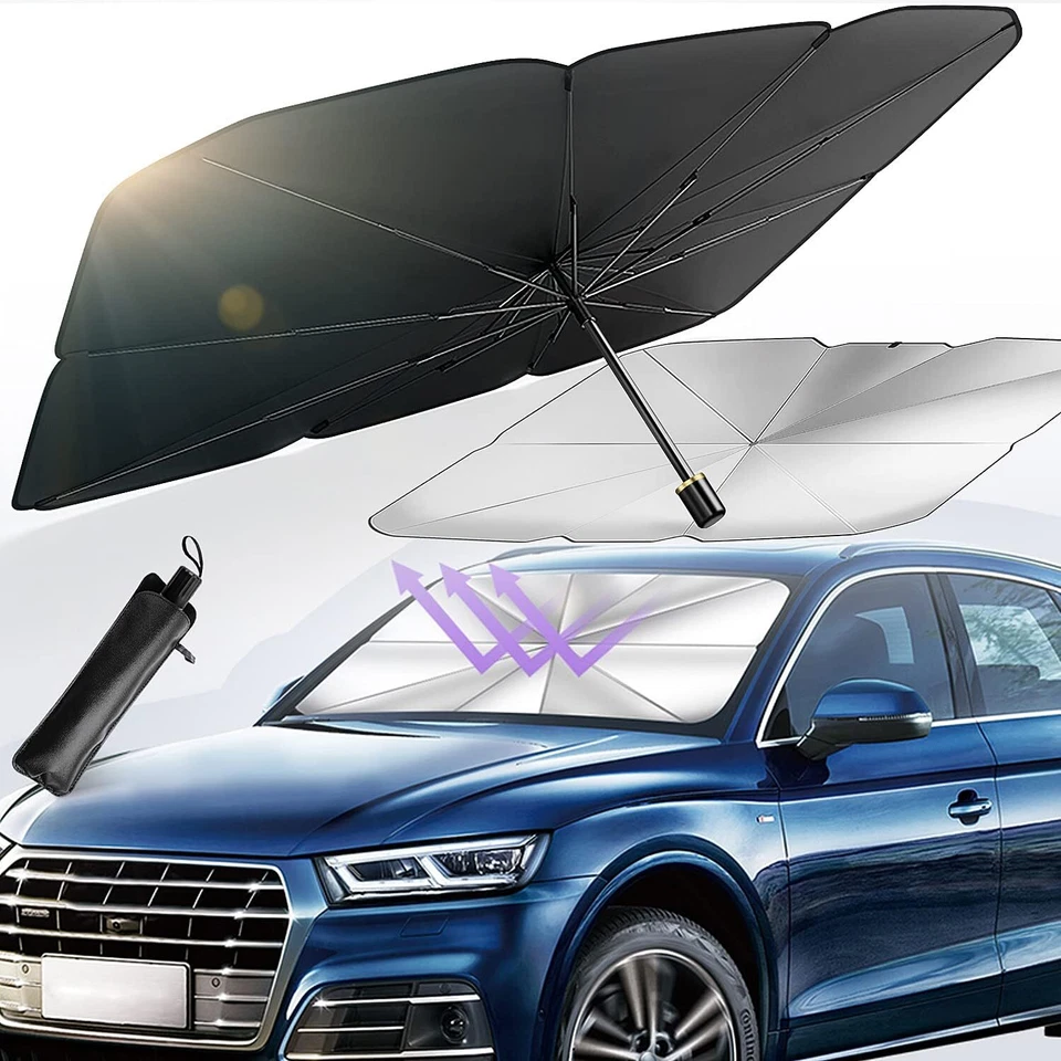 For Toyota Accessory Car Windshield Umbrella Sun Shade Heat UV Block Visor Cover Foto 1 de 4