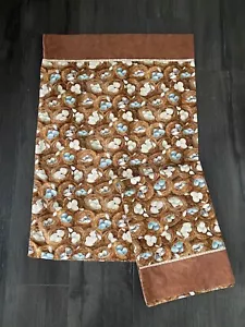 Standard Size Handmade Pillowcase Set Of 2 "Bird Nests/Eggs" with Brown edges - Picture 1 of 2