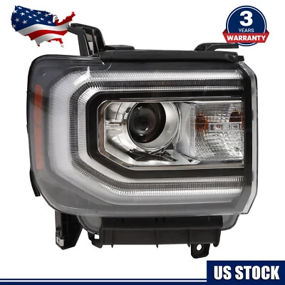 HID/Xenon W/ LED DRL Projector Headlight For 2016-2018 GMC Sierra 1500 Passenger - Image 1 of 4