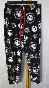 Disney Nightmare Before Christmas Pyjamahose schwarz Fleece Erwachsene Größe S - Bild 1 von 5