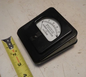 Vintage Industrial Simpson Volt Power Meter Panel mount angle Black Bakelite - Picture 1 of 8