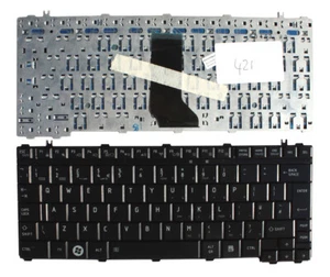 Teclado de repuesto para computadora portátil Toshiba 0KN0-VG1UK01 negro brillante diseño Reino Unido - Imagen 1 de 1