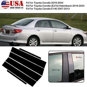 Car Window B Pillar Post Door Trim Cover Decal Fit For Toyota Corolla 2019-24 - Picture 1 of 21