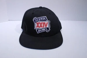 Gorra negra con cierre a presión del Super Bowl XXIV 1989 49ERS Broncos NFL - Imagen 1 de 11