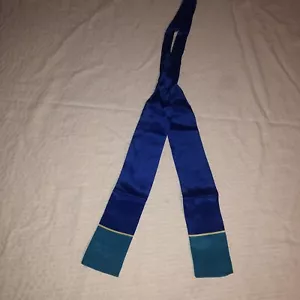 Vintage Echo 100% Silk Bow Tie  Circa 1980’s Blue Teal - Picture 1 of 7