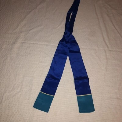 Vintage Echo 100% Silk Bow Tie  Circa 1980’s Blue Teal - Image 1 of 4