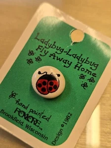 Vintage gelb & rot Marienkäfer Pin ~ Marienkäfer - Bild 1 von 6