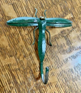 Vintage stabiler lackierter Metall Drangonfly Haken - Bild 1 von 5