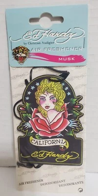 Ambientador Ed Hardy por Christian Audigier Rosa Aroma Musk Nuevo Foto 1 de 2