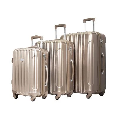 kensie Women's Alma Hardside Spinner Luggage, Pale Gold, 3-Piece Set (20/24/28) - Image 1 of 4
