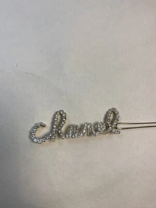 Vintage Chanel Silver Hair Clip With Pearls And Stones - Picture 1 of 8