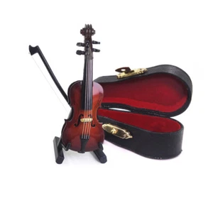 1:12 Mini Violin Boxs Plastic Miniature Musical Instrument Dollhouse Toy - Picture 1 of 6