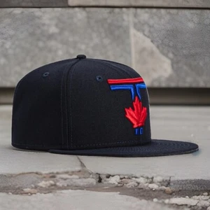 Toronto Blue Jays Fitted Hat 7 5/8 x New Era 59FIFTY 2024 City Connect Hat Navy - Picture 1 of 10