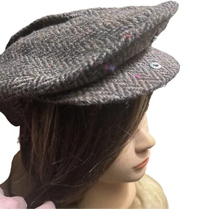John Hanly Pure Wool Irish Tweed Beret Flat hat Newsboy Cap Ireland  Small - Picture 1 of 15