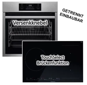 Herdset AEG Einbau Backofen mit Küppersbusch Induktionskochfeld autark 80 cm NEU - Bild 1 von 12