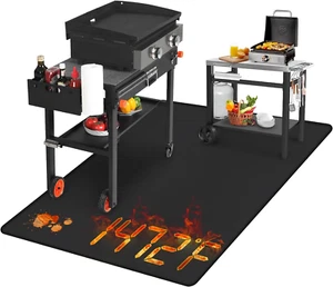 Grill Mat 70 X 40 Inch Under Grilling Mats Outdoor Grill Silicone BBQ Grills - Picture 1 of 1
