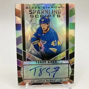 2022-23 Black Diamond Torey Krug Sparkling Scripts SC-TK - Picture 1 of 6